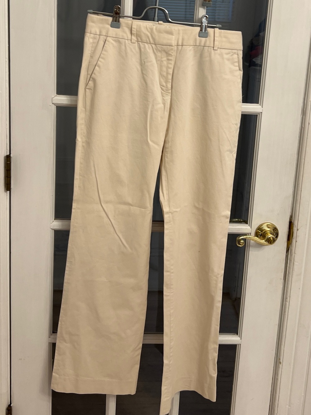 J. CREW Women's Cream Straight Leg Cafe Trouser Pants Size 6